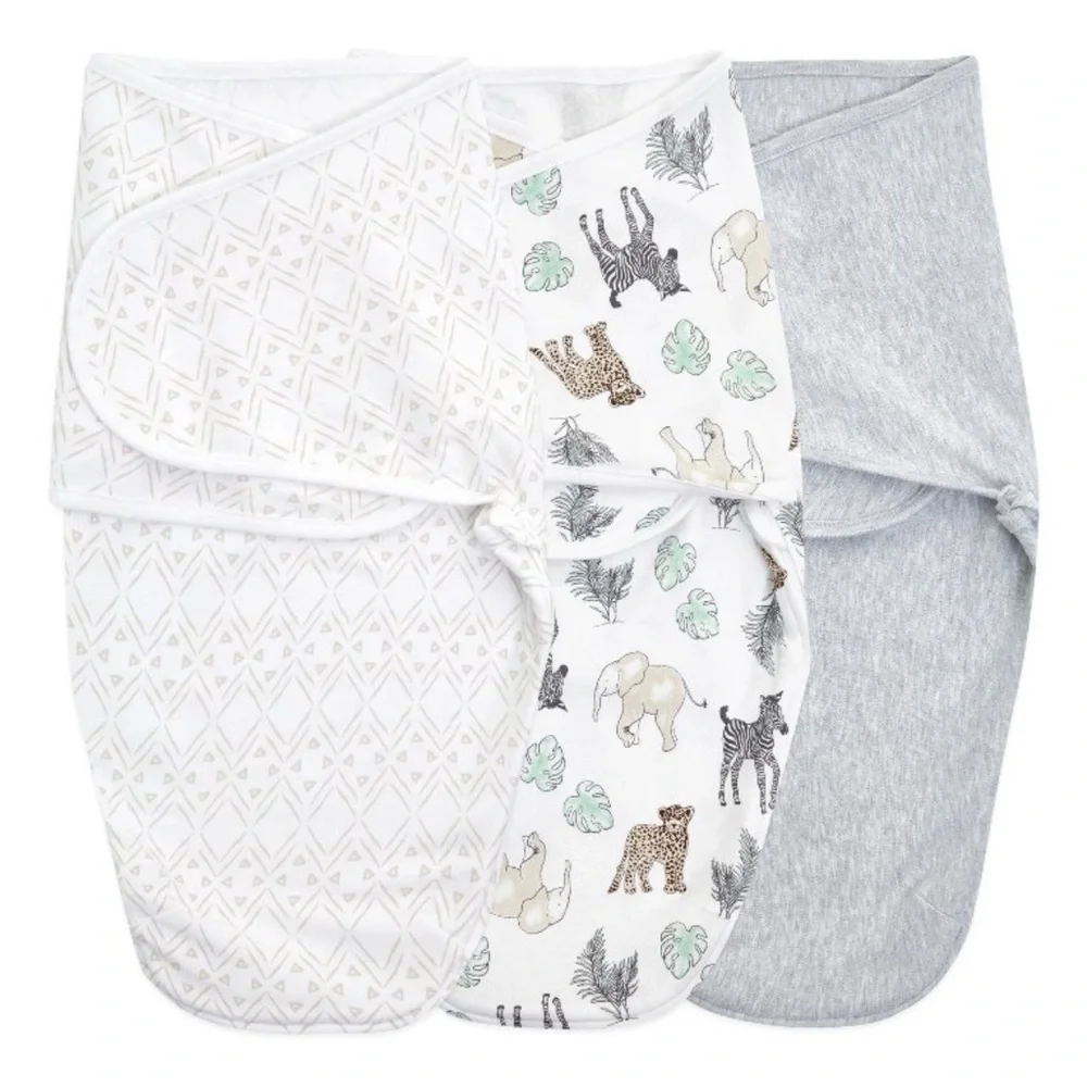 aden + anais Gray and White Swaddles